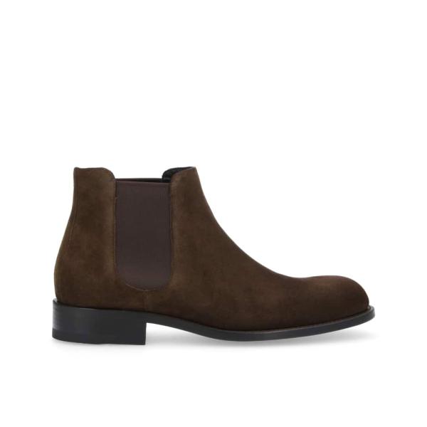 Boot chelsea - Axel - Cuir velours - Marron foncé