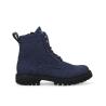 Other image of Lace up zipped boot with buckles - Scott - Denim - Blue