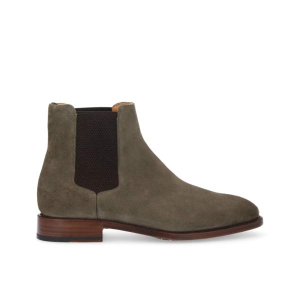 Boot chelsea - Dandy - Cuir velours - Kaki