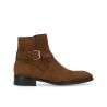 Other image of Jodhpur zipped boot with buckle - Romain - Suede leather - Chestnut brown