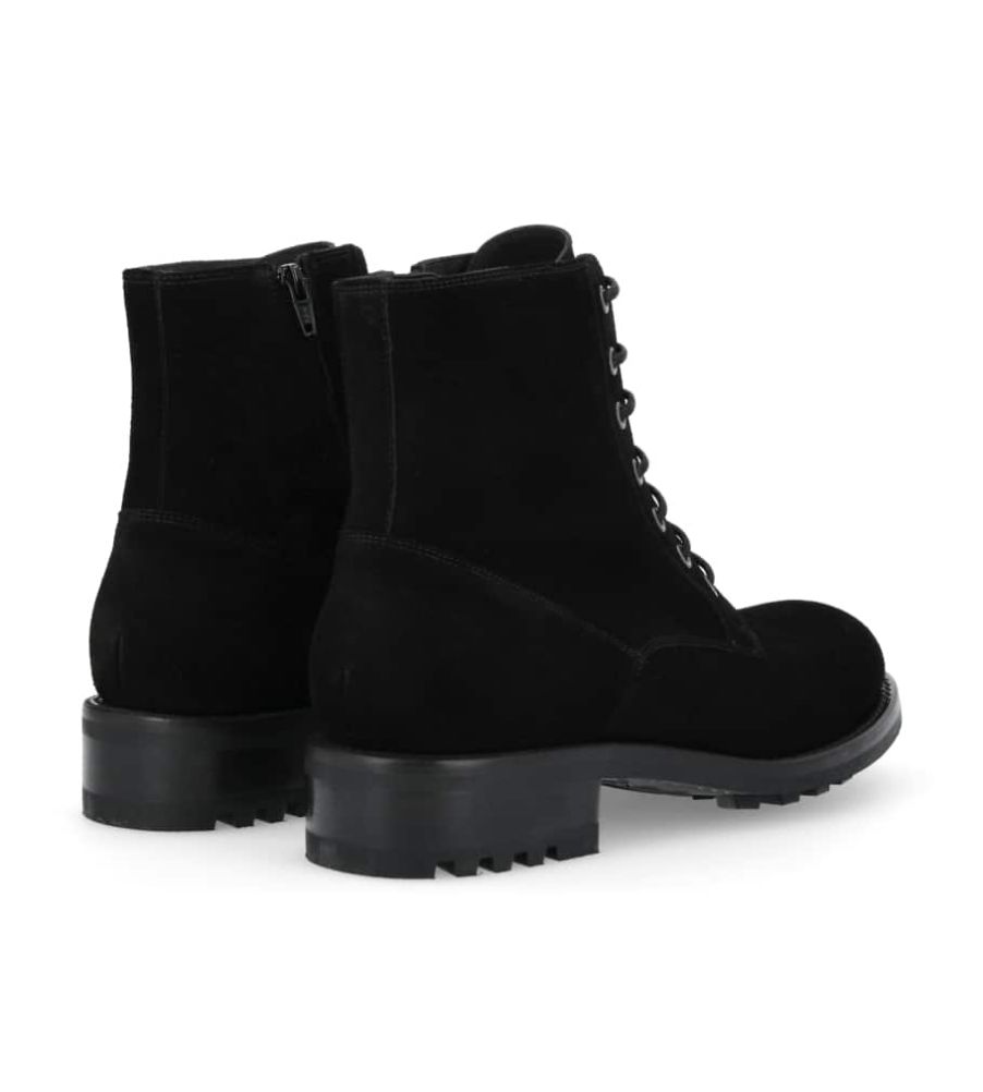Boot zippée à lacets - Hyrod - Cuir velours - Noir