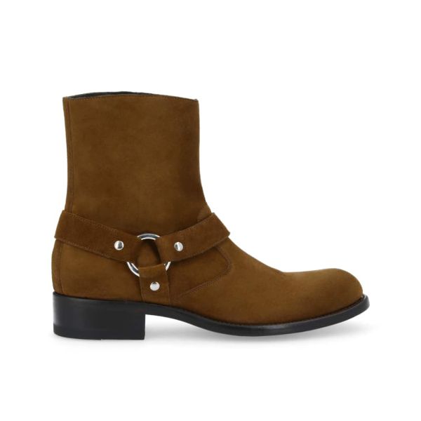 Zipped boot with harness - Kentucky - Smooth leather - Black